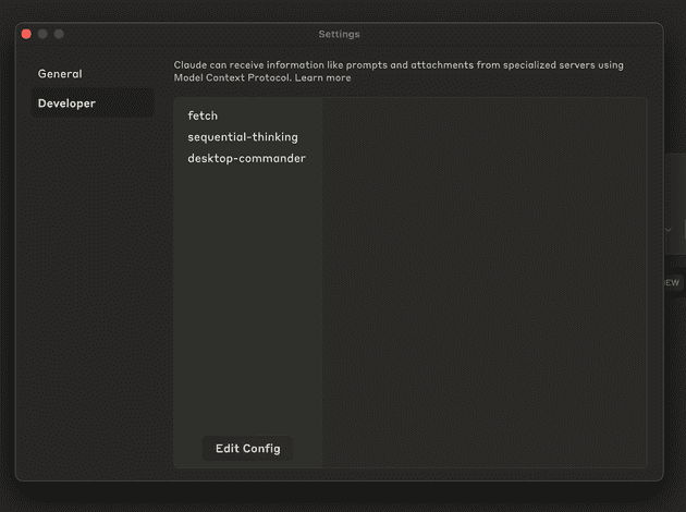 Verified MCP Servers in Claude Desktop Settings