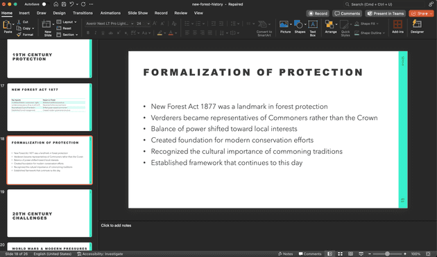 Image showing generated ppt presentation before AI generation