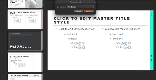 Renaming slide layouts in PowerPoint Slide Master view for Pandoc compatibility